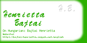 henrietta bajtai business card